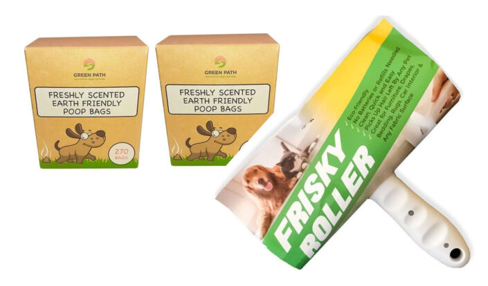 VALUE PACK:  Biodegradable Dog Waste Bags – 540 bags + FREE Frisky Roller